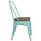 Flash Furniture Mint Green Metal Stackable Chair with Wood Seat, PK4 4-ET-3534-MINT-WD-GG - alternate 6
